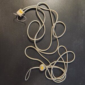 Fashionable Phone Lanyards, Pair of Silver Rope - 32 inch (16" Hang)